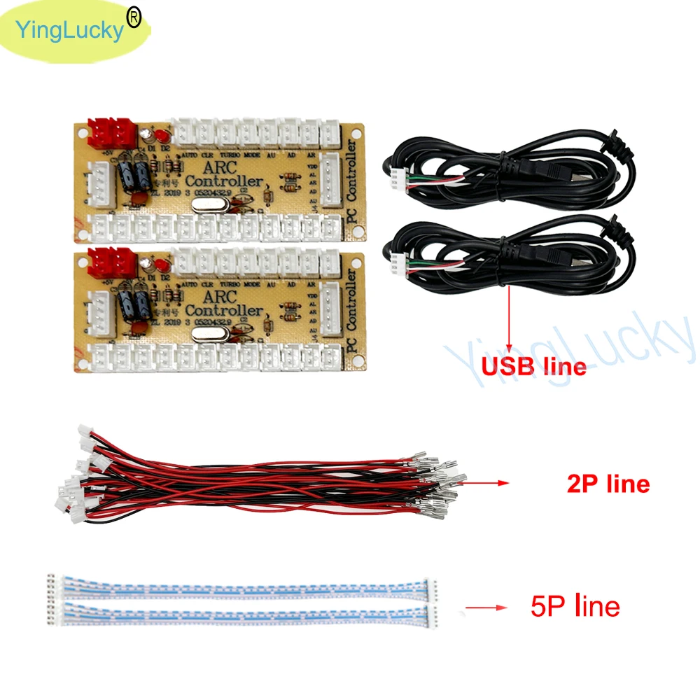 2 Spieler Arcade DIY Kit Kopie Sanwa Joystick Null Verzögerung USB-Steuer platine mit 30mm transparenten Arcade-Drucktasten für PC ps3