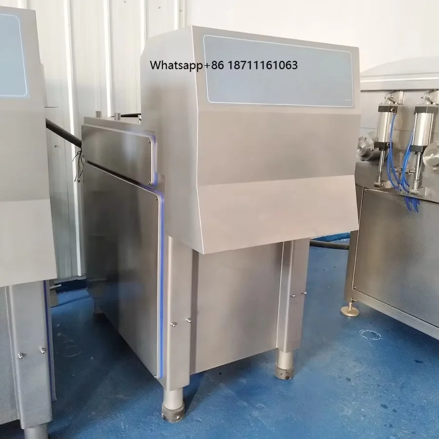 New Full Automatic Frozen Meat Dicer Flaker Cutting Machine 4-6 Tons/H Capacity 380V Food-grade Stainless Steel Blades