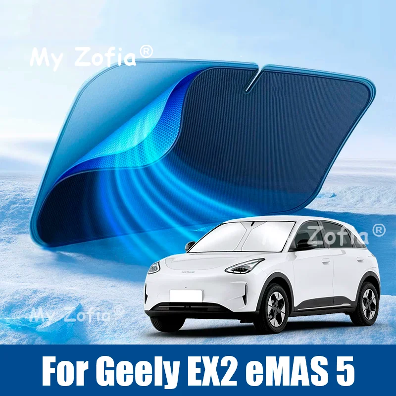 

For Geely EX2 Xingyuan eMAS 5 2025 2026 Car Windshield Sunshade Cover Anti UV Protection Foldable Accessories