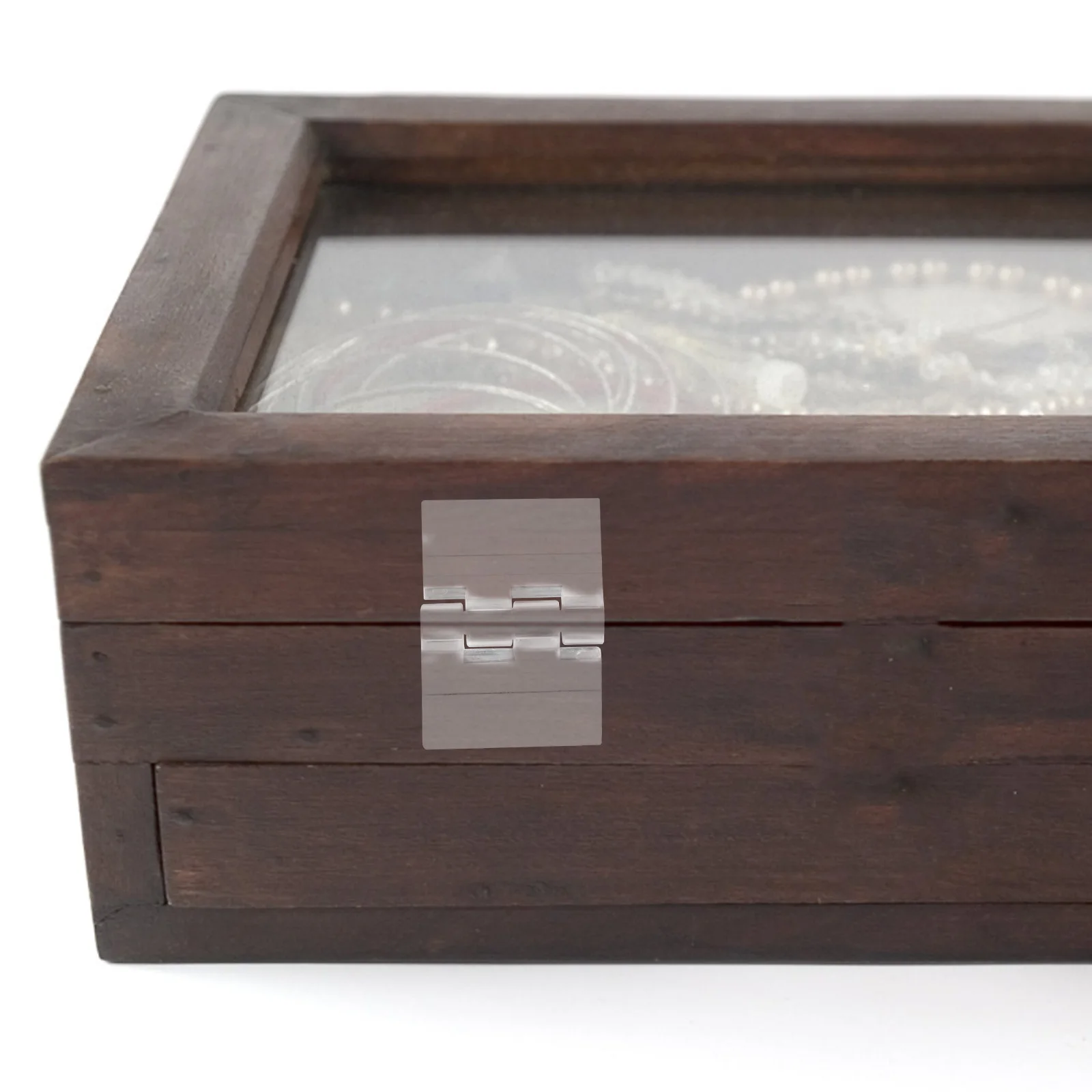 

10 Pcs Acrylic Hinges 45x34mm Transparent Small Hinges for Crafts Door Cabinet Drawer Furniture Foldable Design