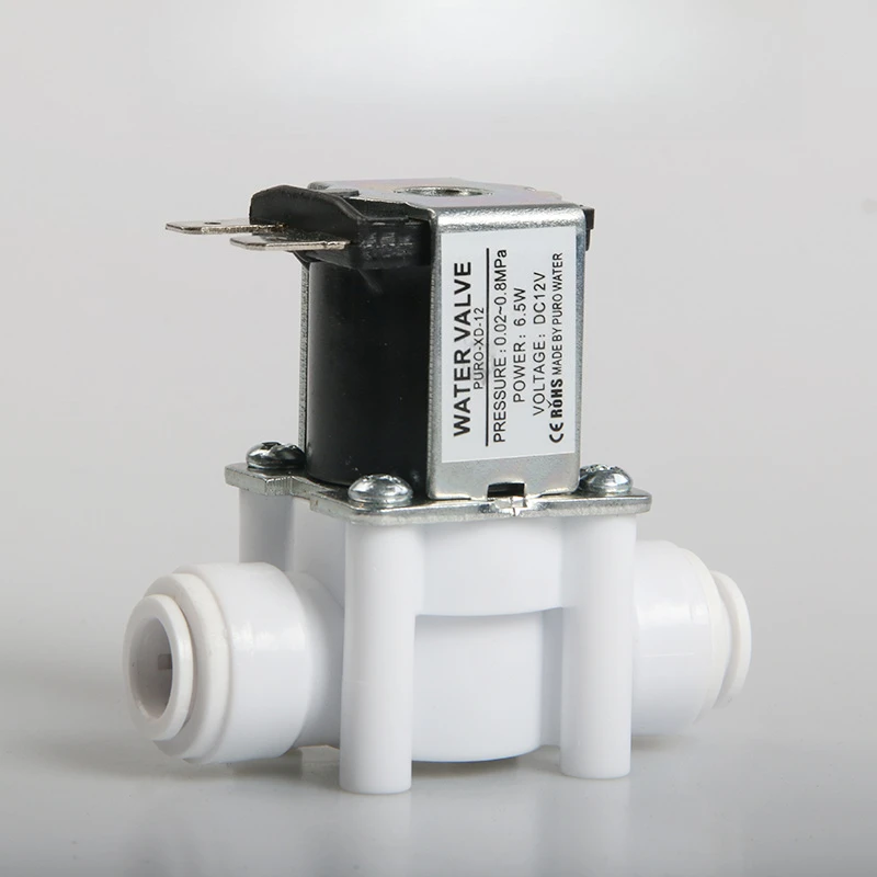 

Пластиковый электромагнитный клапан 12 В 1/4 "/3/8" | Нормально закрытый быстрый соединитель | Для систем водяного обратного осмоса RO