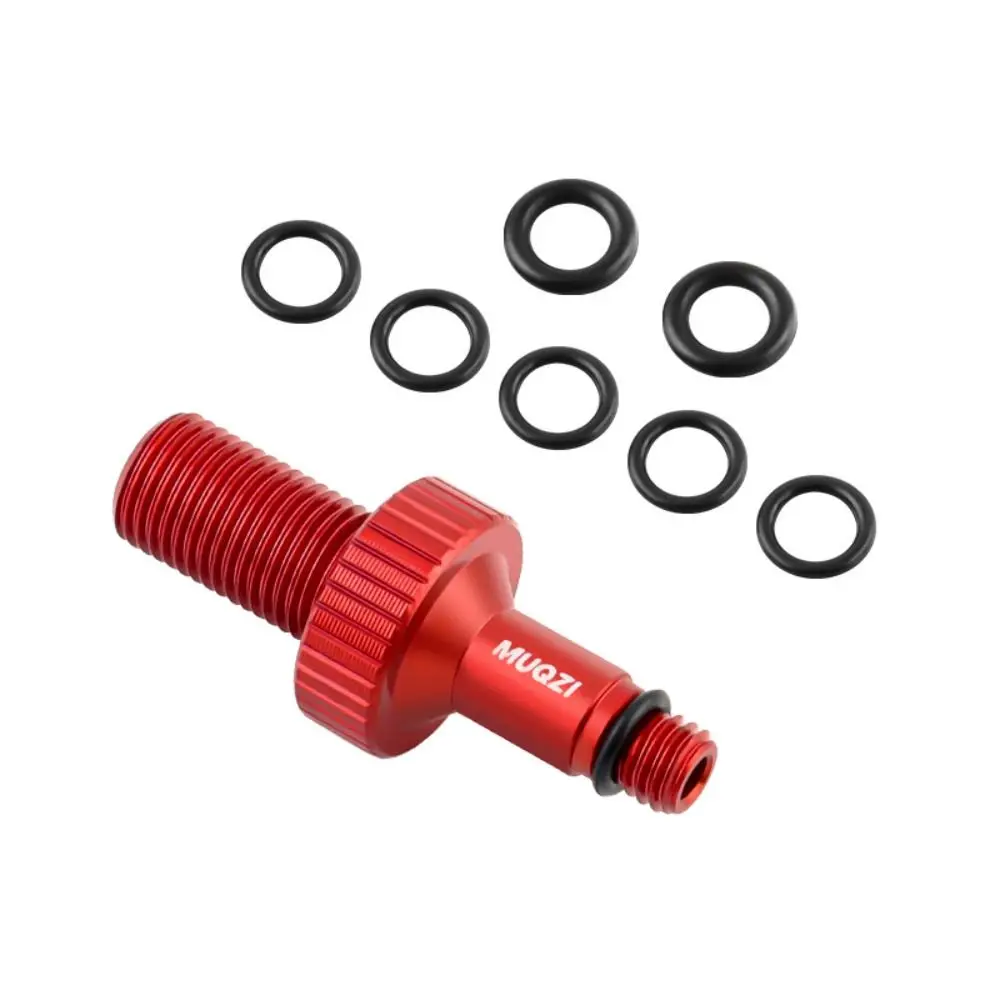 Aluminum Alloy Rear Shock Valve Adapter CNC Anti-corrosion Aerated Conversion Nozzle Ultra Light with 7 Sealing Ring