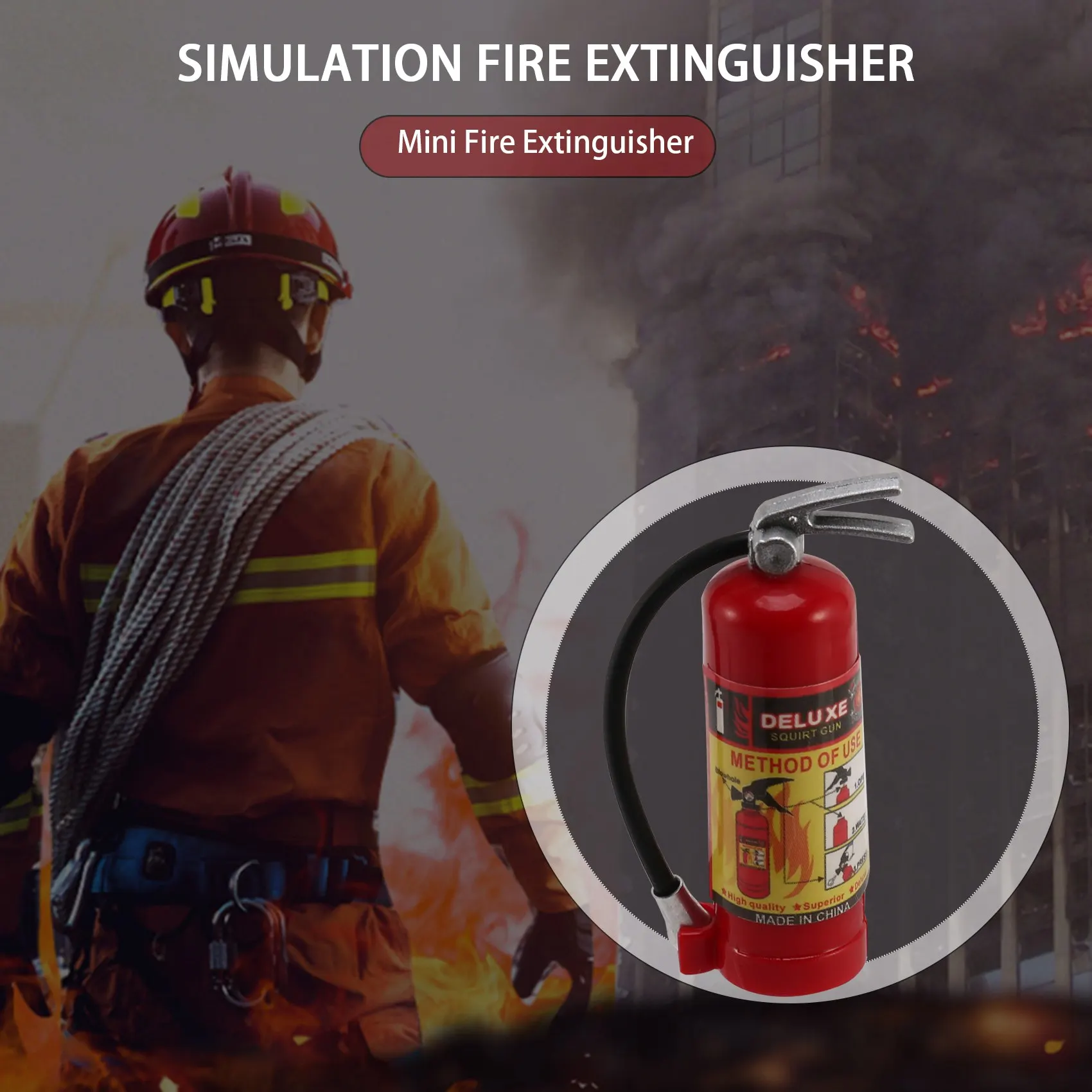 El nuevo mini extintor de incendios de metal de decoración RC para 1/10 RC Crawler Axial SCX10 90046 Traxxas TRX4 Tamiya D90, rojo