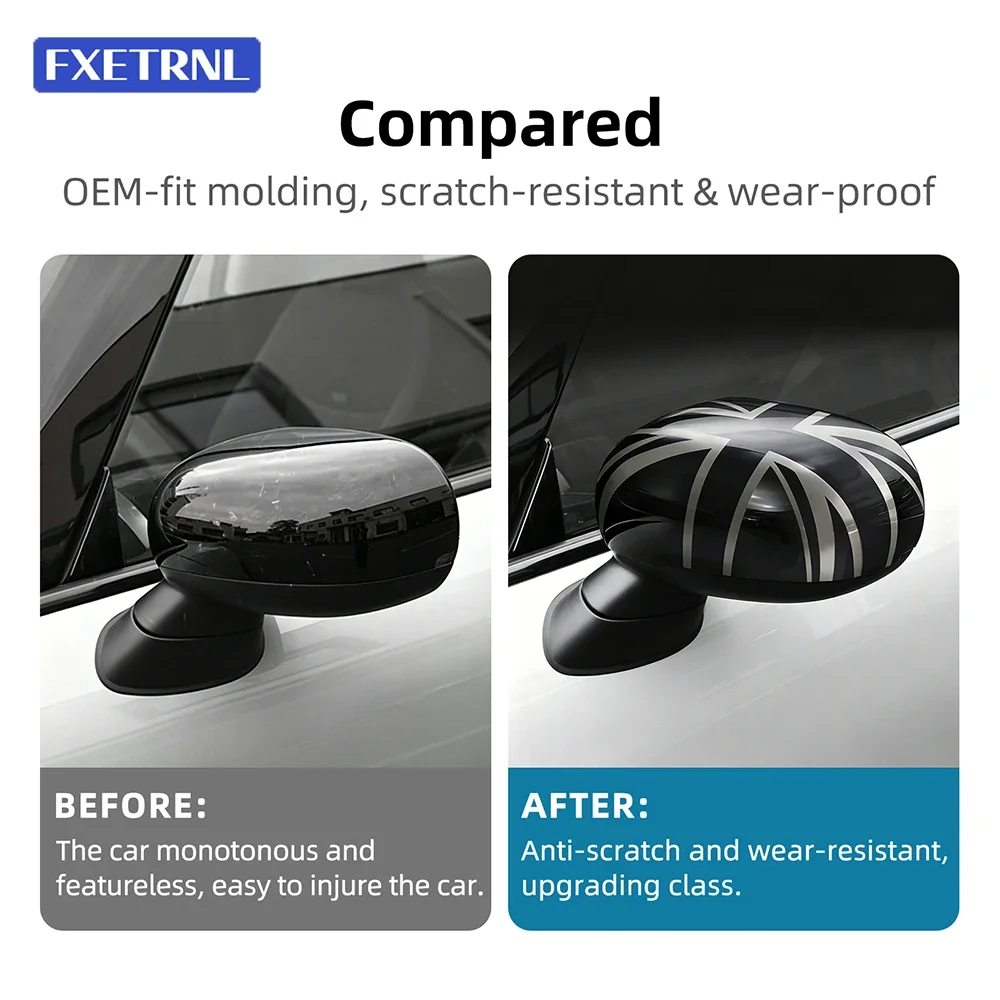 For Mini Cooper F66 F65 F67 ABS Car Mirror Exterior Decorative Car Rearview Mirror Housing Shell Accessories