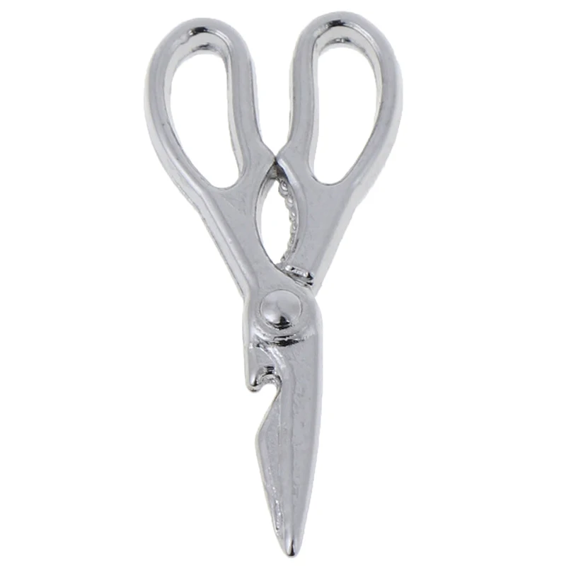 Hot sale 1Pcs Mini Metal Scissors Miniature Dolls House Furniture 1:12 Dollhouse Decor