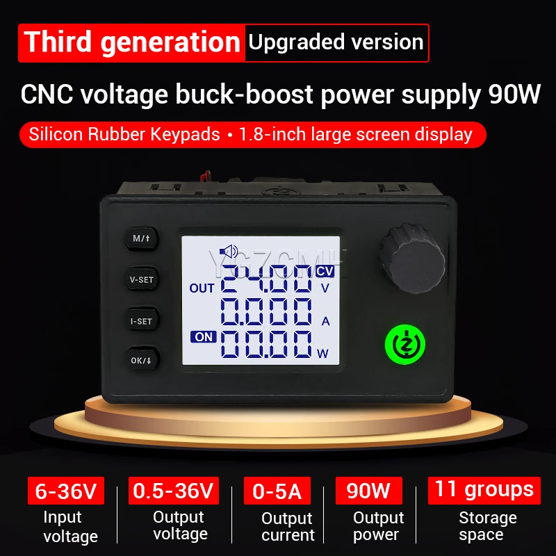 Tensão Ajustável Estabilizada Laboratório de Alimentação dc Buck Boost Módulo de Carregamento Terceira Geração Upgrade cc cv 636v 40w 90w