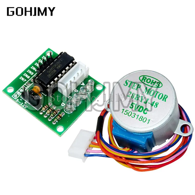 28BYJ-48-5V 4 phase Stepper Motor+ Driver Board ULN2003 for Arduino 1x Stepper motor + 1 x ULN2003 Driver board