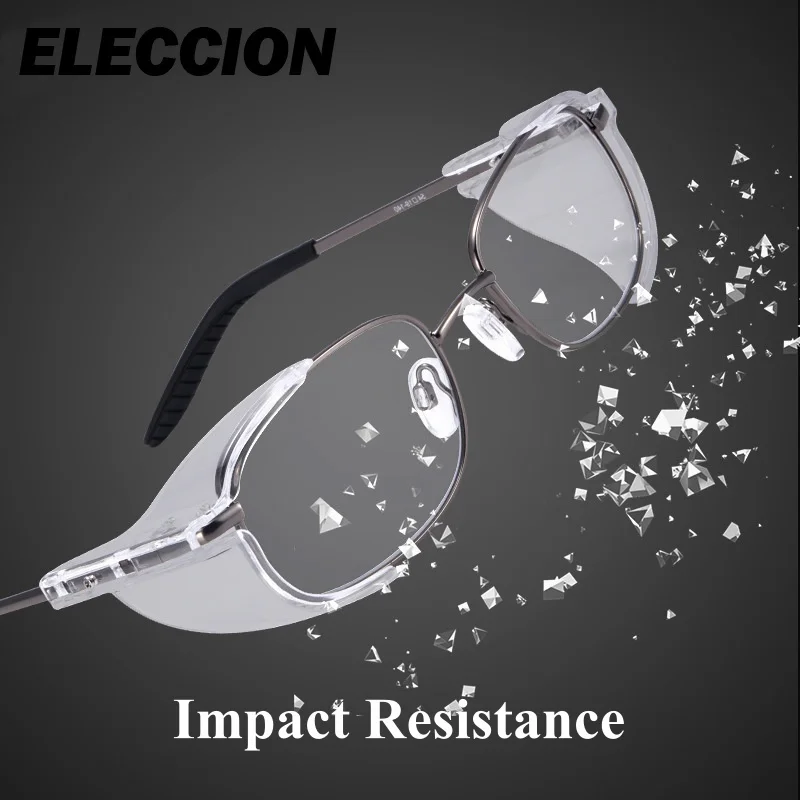 ELECCION Stainless Protection Glasses for Prescription Lenses Men Optical Frame for Personalize Lenses
