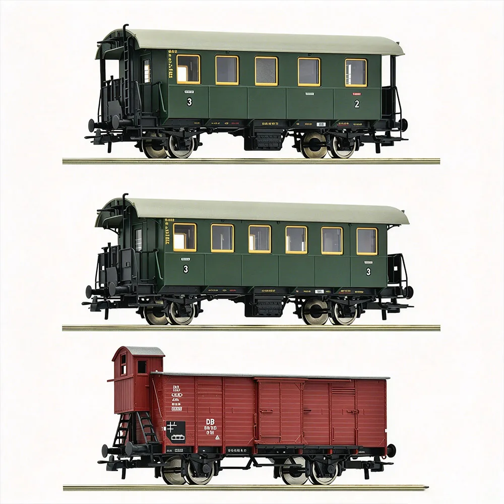 Roco HO Scale 1:87 Model Train 3‑Car Set DB Era‑III 3‑Car Branch‑Line Passenger Car Set Adult Hobby Collectible Model