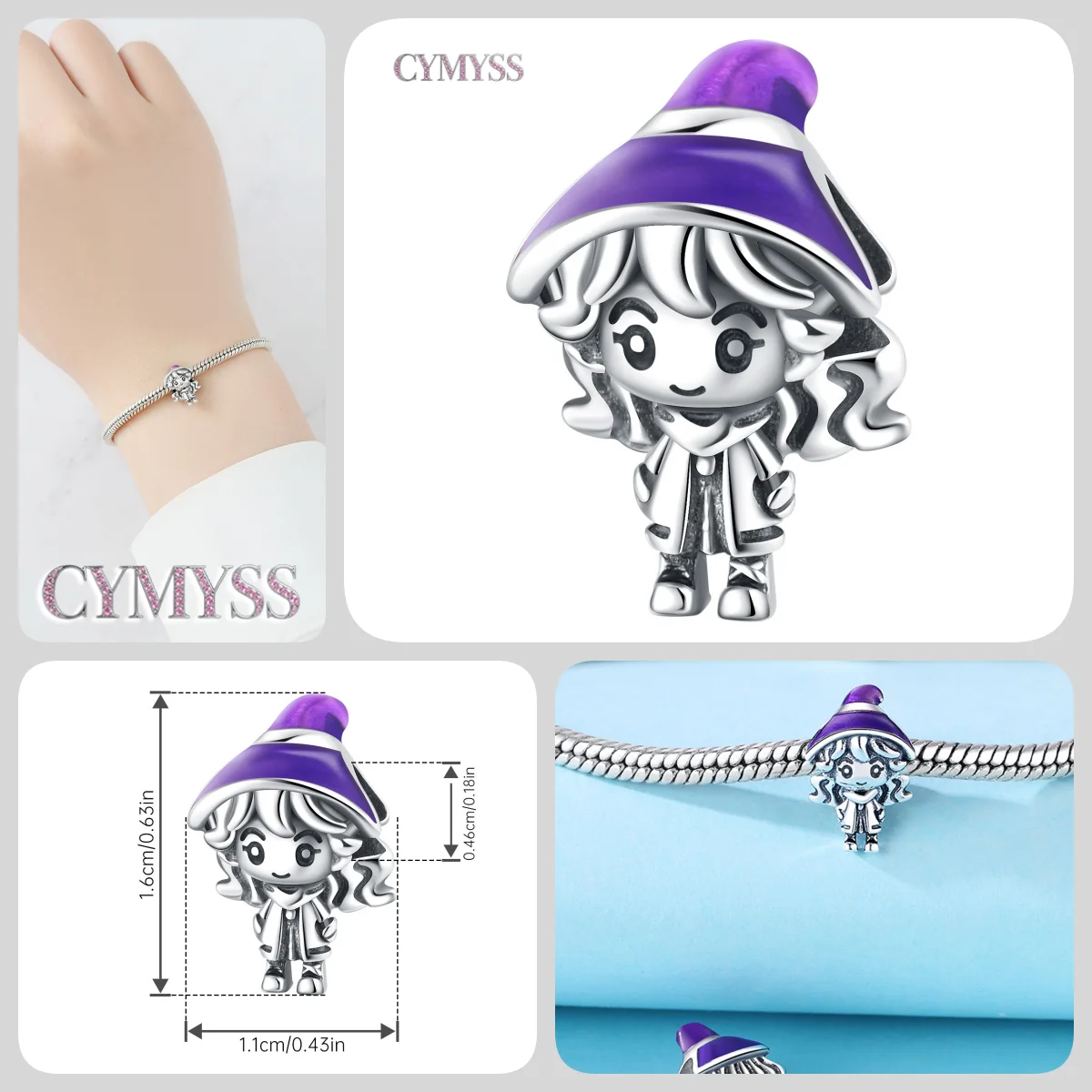 925 Sterling Silber Niedlicher Kuckucksuhr-Charm Kürbis-Perlen DIY Halloween Anhänger Schmuck Geschenke für Frauen & Mädchen Halloween-Party – Detail 18