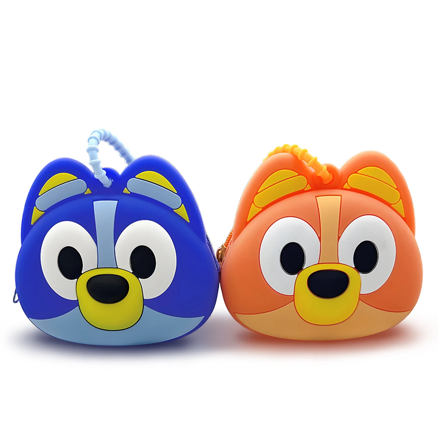 Bluey and Bingo أنيمي الشكل لطيف الكرتون Mnin محفظة نسائية للعملات المعدنية لينة المطاط محفظة الأطفال حقيبة تزيين مُثبت