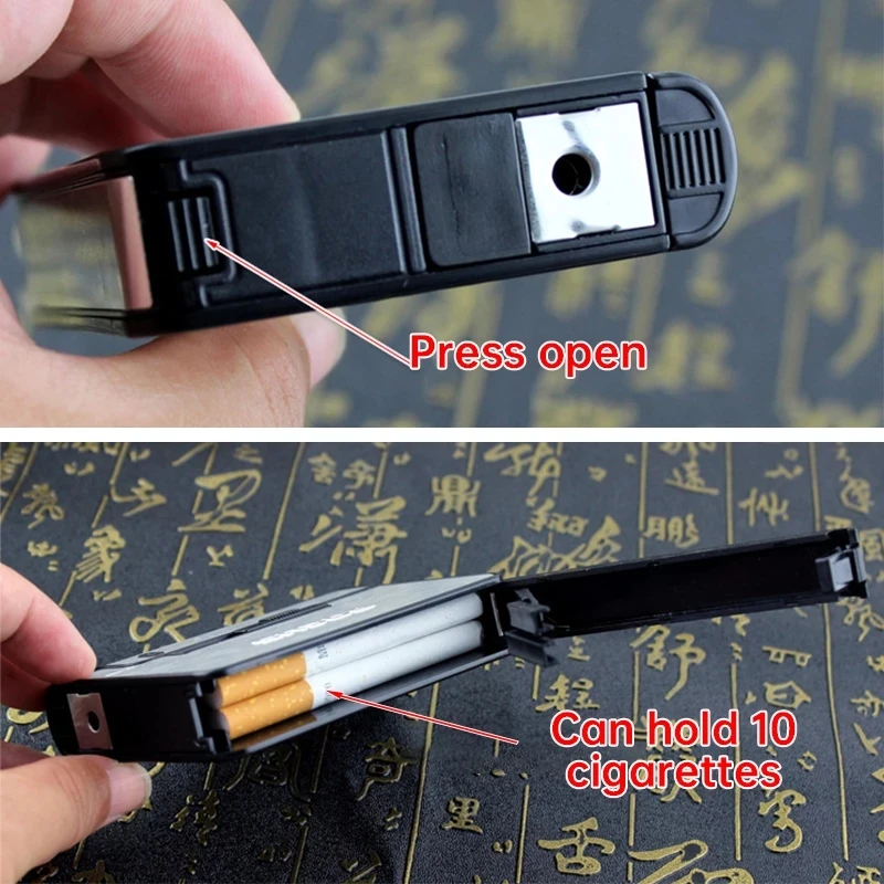 Portable Cigarette Box With Lighter, Tobacco Storage Box, Cigarette Holder And Other Lighter Storage Gadgets