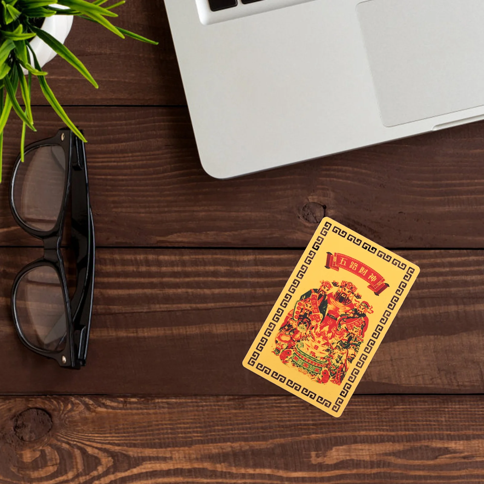 

Amulet Card 2024 Feng Shui Wealth God Chinese Amulet for Prosperity Luck Blessing Fengshui Five Wealth Gods Decorative