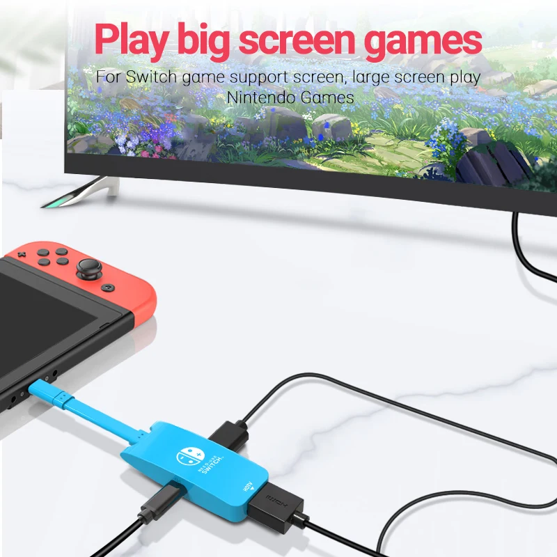 Station d'accueil Smart TV pour Nintendo Switch, modèle Oled, 4K, 60Hz, HDMI, port USB 2.0, PD, 100W, charge rapide