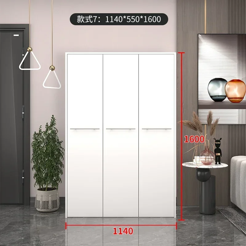 Modern simple door pull-out shoe cabinet, invisible staircase storage cabinet, household dustproof storage cabinet