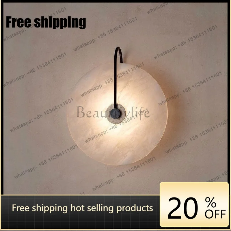 Marble Spanish entrance Nordic living room background wall Bedroom decoration Modern natural luminous ornament