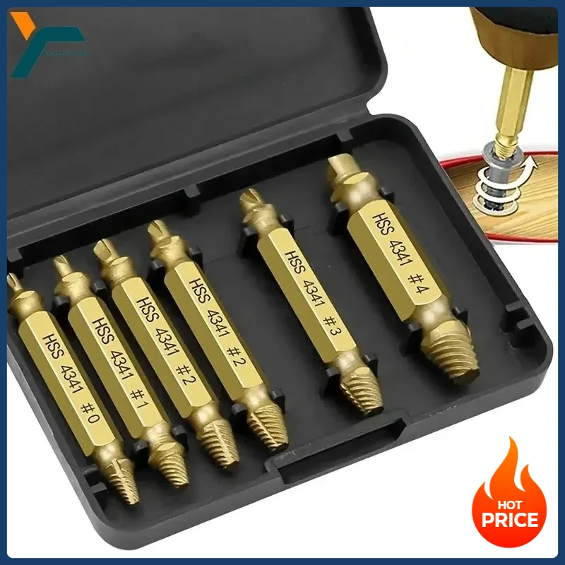 

Damaged Screw Extractor Drill Bit Set Easily Take Out Broken Screw Bolt Remover Stripped Screws Extractor Demolition Tools