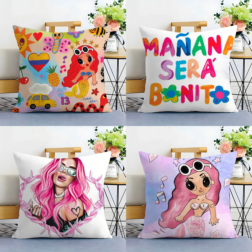 K-Karol G Manana Sera Bonito Pillow Case Plush Fabric Soft  Pillowcase Double Sided Print Cushion Cover Household Gifts