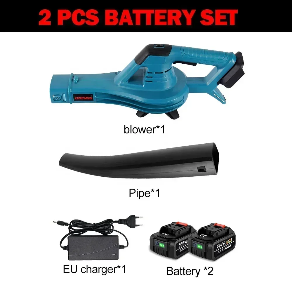 

-for 4500W 46000RPM Cordless Electric Air Blower 6 Speed Adjustable Snow Blower Garden Tools For Makita 18V Battery