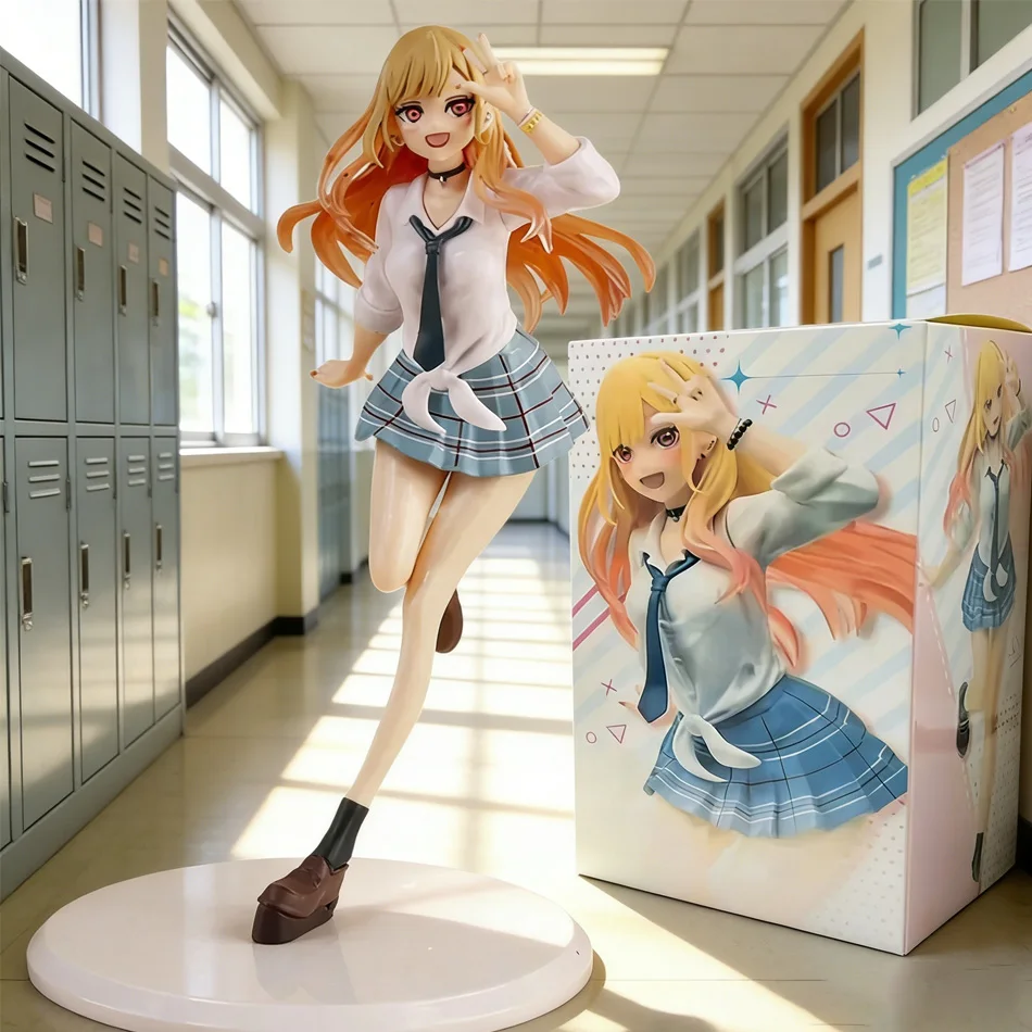 Figura de acción de Marin Kitagawa de My Dress-Up Darling, uniforme escolar, estilo kawaii, figuras sexys, decoración de escritorio, muñecas de 18 cm