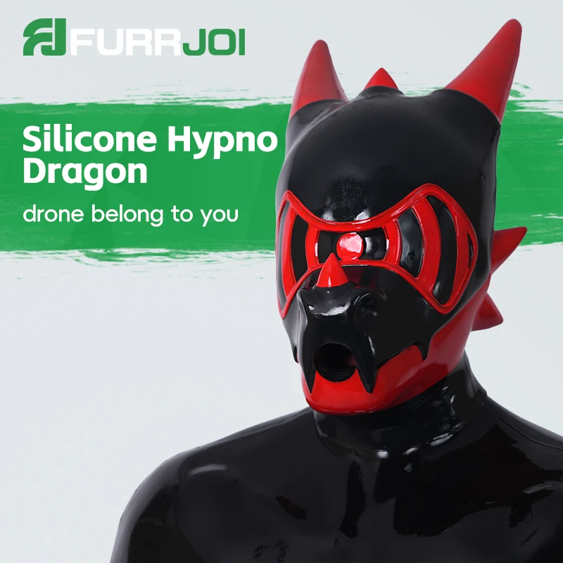 Furrjoi Silicone Hypno Dragon Drone Colorful Mask for Cosplay