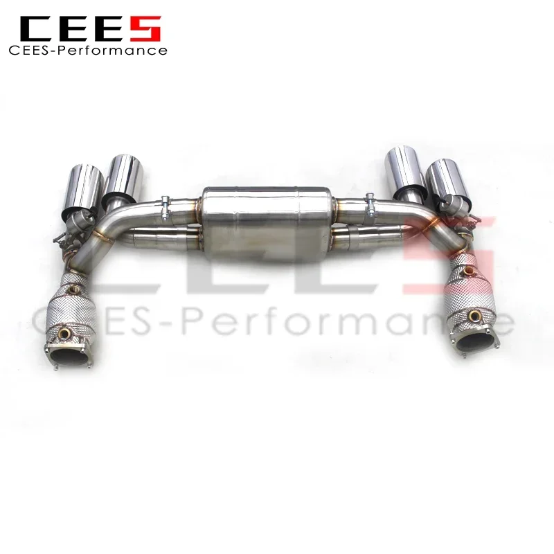 CEES Catback Exhaust Pipe System Catted Downpipe Performance Escape for Porsche 911 991/991.2 3.0T 2016-2018 Stainless Steel