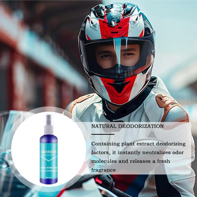 

Helmet Cleaner Motorcycle Visor Spray 100ml Refresh Waterless Polish Spray Washer For Adventure Snowmobile Electric Bike Scooter