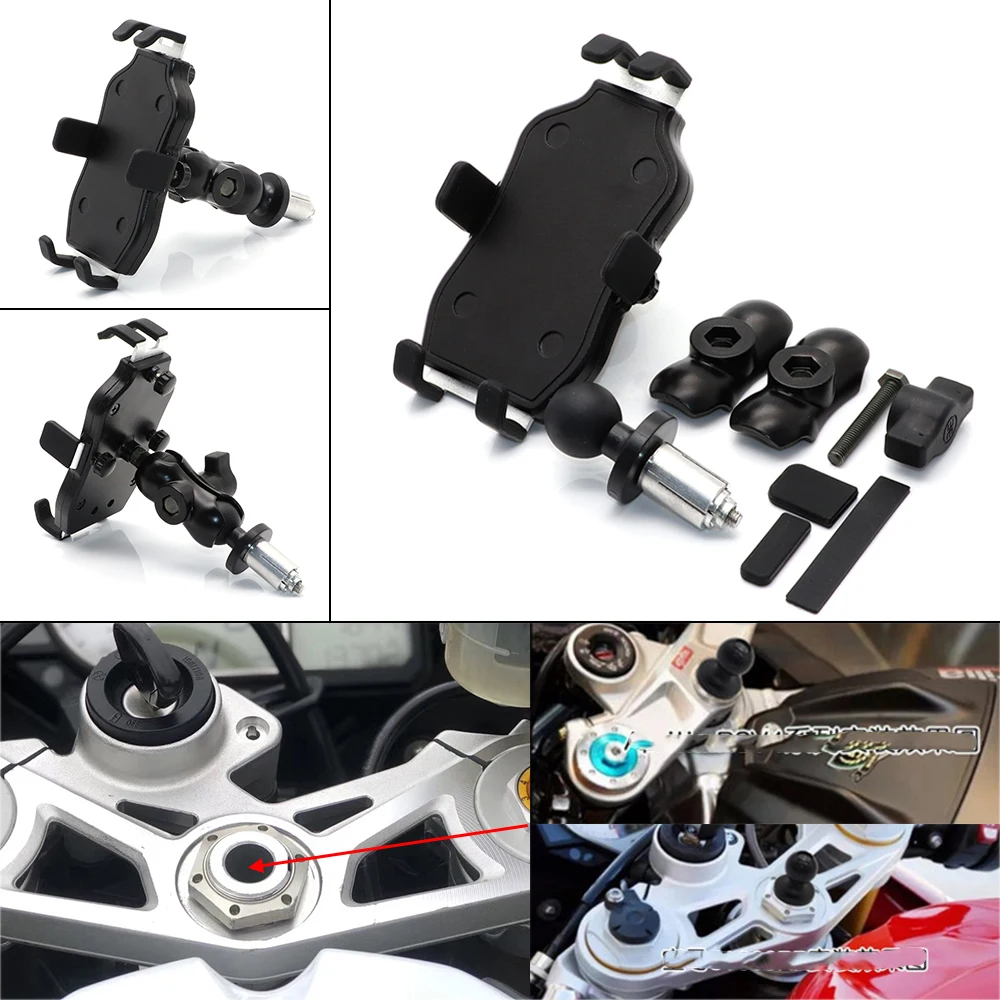 Phone Holder For HONDA F5 CBR650F VFR1200 BMW S1000RR HP4 2010 14 15 Yamaha R1 R6 Motorcycle Frame Bracket Support Stand view 2