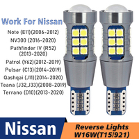2pcs LED Reverse Light Blub Lamp Canbus W16W T15 For Nissan Note NV300 Pathfinder IV R52 Patrol Pulsar Qashqai J11 Teana Terrano