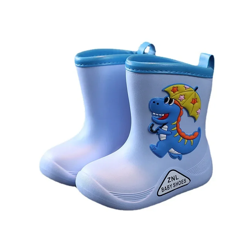 Children Rubber Rain Boots Baby Dinosaur Non-slip Waterproof Rain Shoes Girls Non-slip Rainy Day Water Shoes for Boys