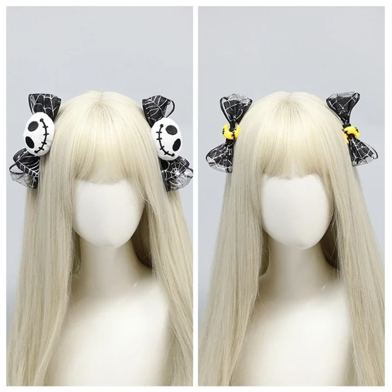 

1pair Bows Hair Clip Stylish Halloween Barrettes Playfulness Hair Pin for Halloween Event and Y1QD