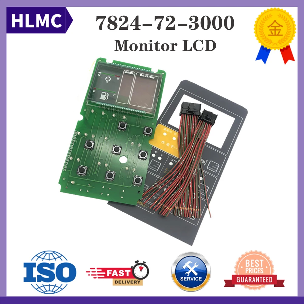 

PC120-5 PC200-5 PC220-5 PC300-5 Monitor LCD Keypad Screen Panel For Excavator Parts Komatsu 7824-72-3000