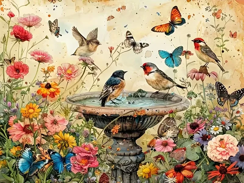 Momoart DIY diamant borduurwerk bloem landschap mozaïek volledige vierkante ronde diamant schilderij vogel handwerk knutselset kind hobby