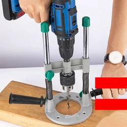 1.5mm-13mm Adjustable Drill Guide Rotary Electric Drill Stand Attachment With Drill Chuck Mini Woodworking Bench Drill Stand