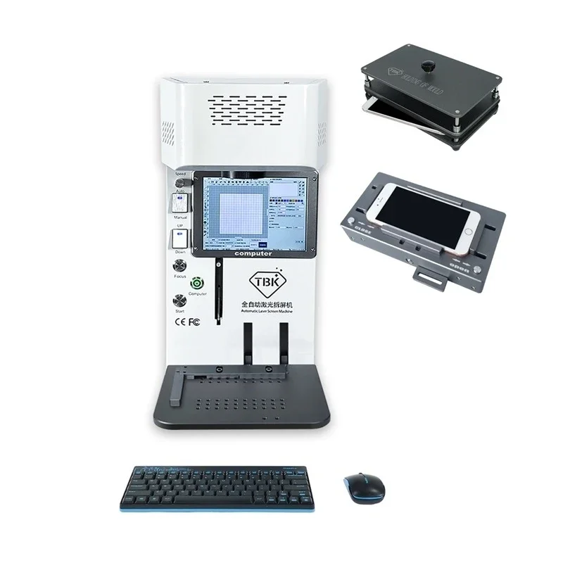 LY TBK 958B Auto Focus LCD Laser Machine 6W for IPhone Back Cover Glass Frame Separating Engraving Machine Built-in Computer