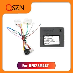 QSZN Car radio Canbus Box Decoder For Mercedes/Benz Smart Fortwo 451 2005-2010 16PIN Wiring Harness Plug Power Cable Android