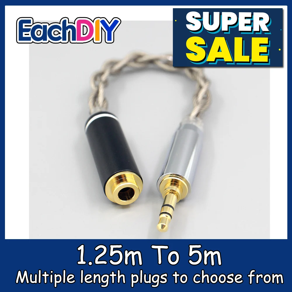 

99% Pure Silver + Graphene Silver Plated Shield Earphone Cable For 3.5mm xlr 6.5 2.5mm 4.4mm Male to 4.4mm female IFI DAC Zen