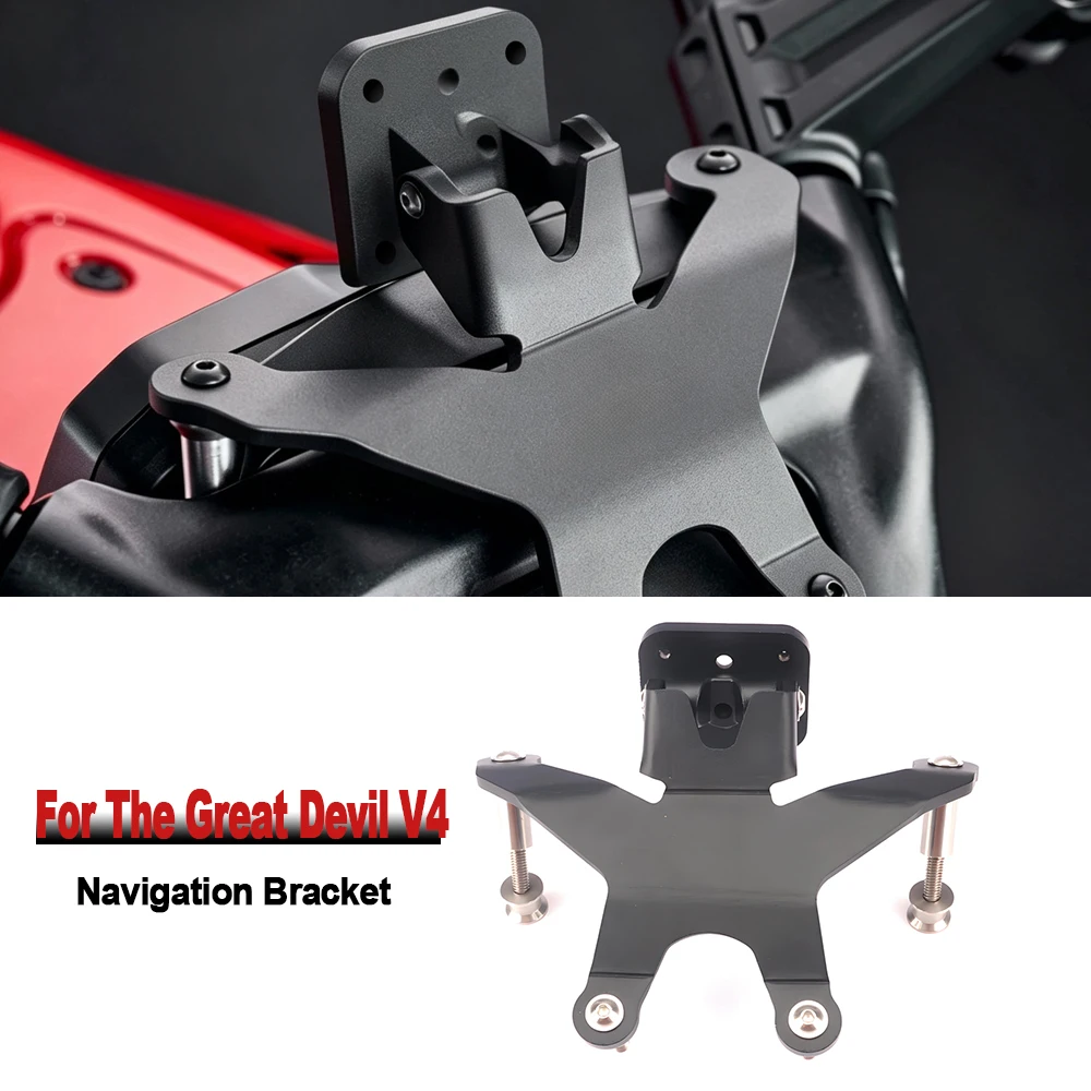 For Ducati The Great Devil V4 New Motorcycle Accessories GPS Phone Holder Stand Navigation Plate Bracket