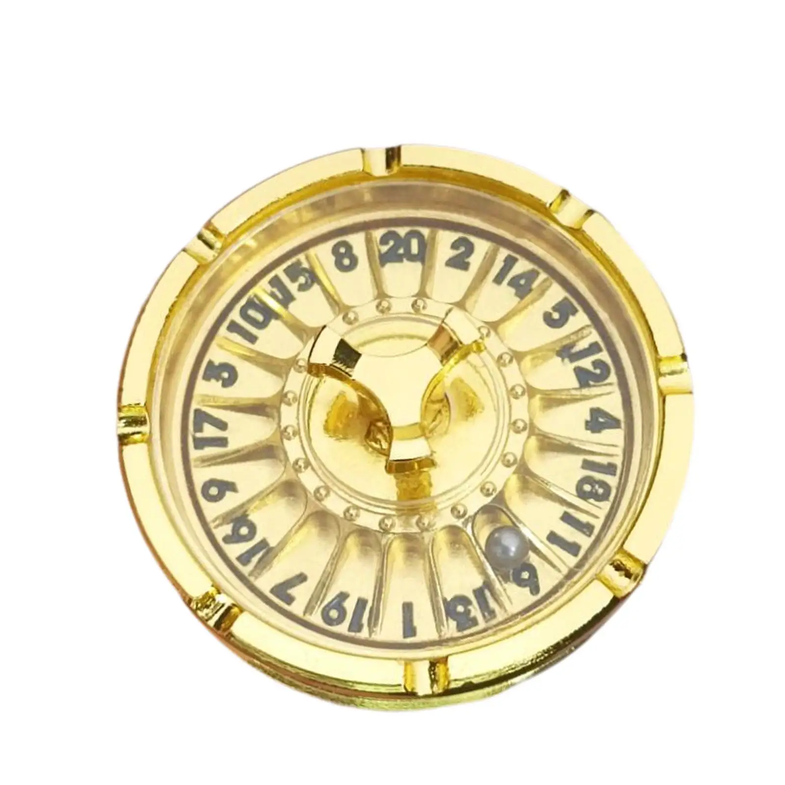 Rotating Mechanical Roulette Dice Metal Table Game Wheel for Night Gathering Party Office Gift Box