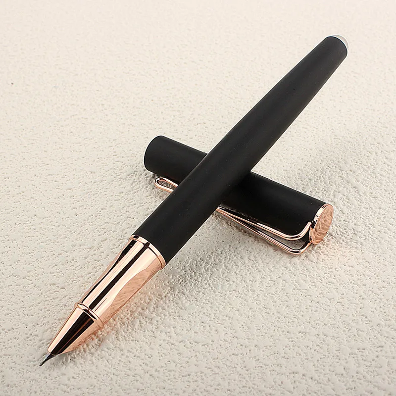 Luxury Fountain Pen Rose Gold Clip EF Nib 0.38mm Metal Classic Ink Pen Student Gift Office School Business Writing Pens