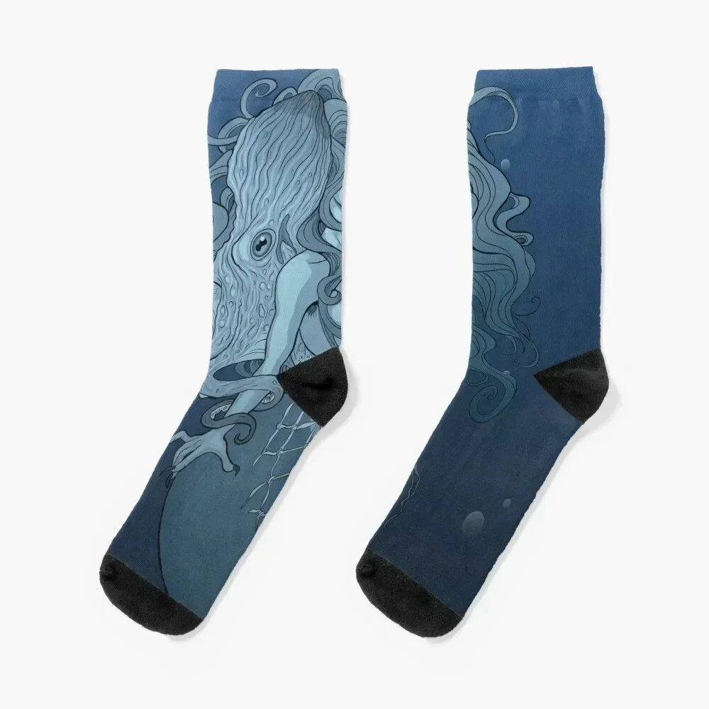 

The Mermaid and Her Companion Socks snow cool Socks Women Men's