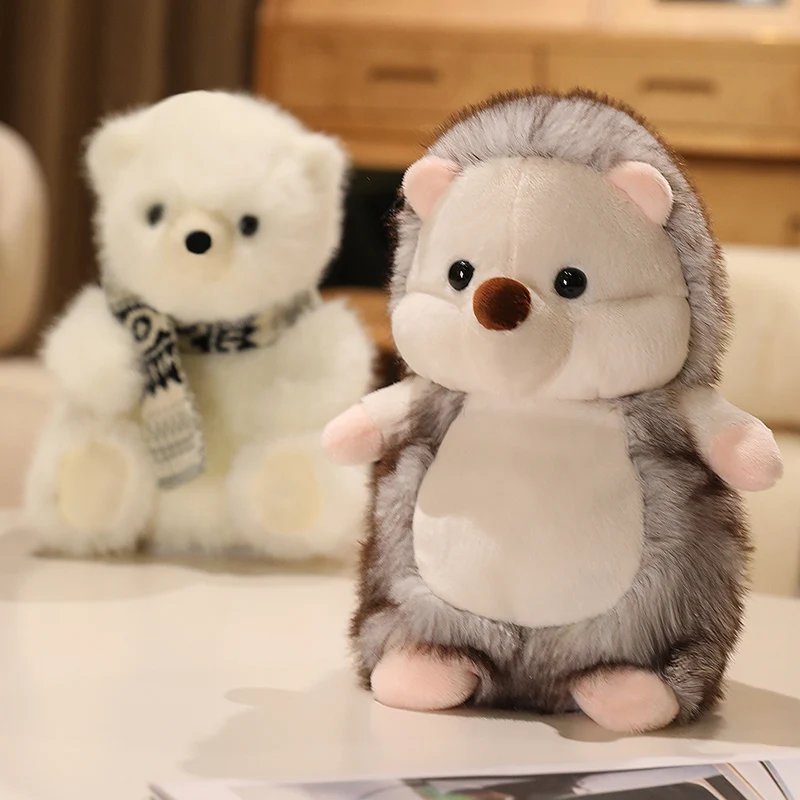 Schattig harig wit lam pluche schattig klein schaap knuffel beer egel pop knuffeldier kussen kawaii kerst verjaardagscadeau