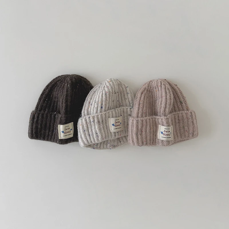 

Winter Autumn Baby Beanies Letter Pattern Kids Boys Girls Knitted Hats Casual Soft Warm Autumn Children Caps