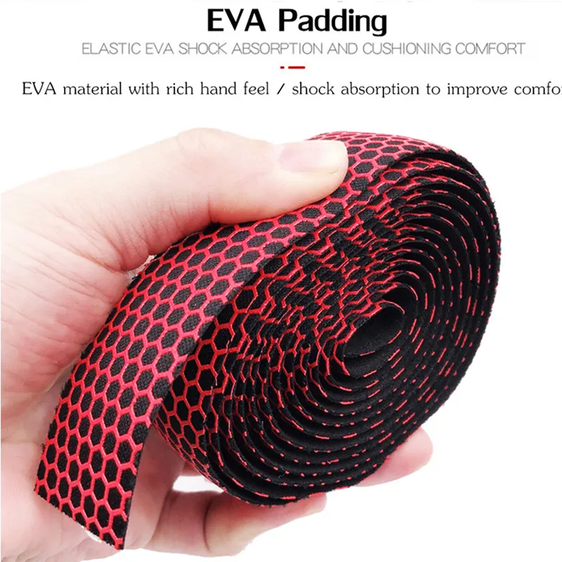 MOTSUV Road Bicycle Handlebar Cork EVA PU  Bike Bar Tape Professional Cycling Damping Anti-Vibration Wrap With Bar Plug