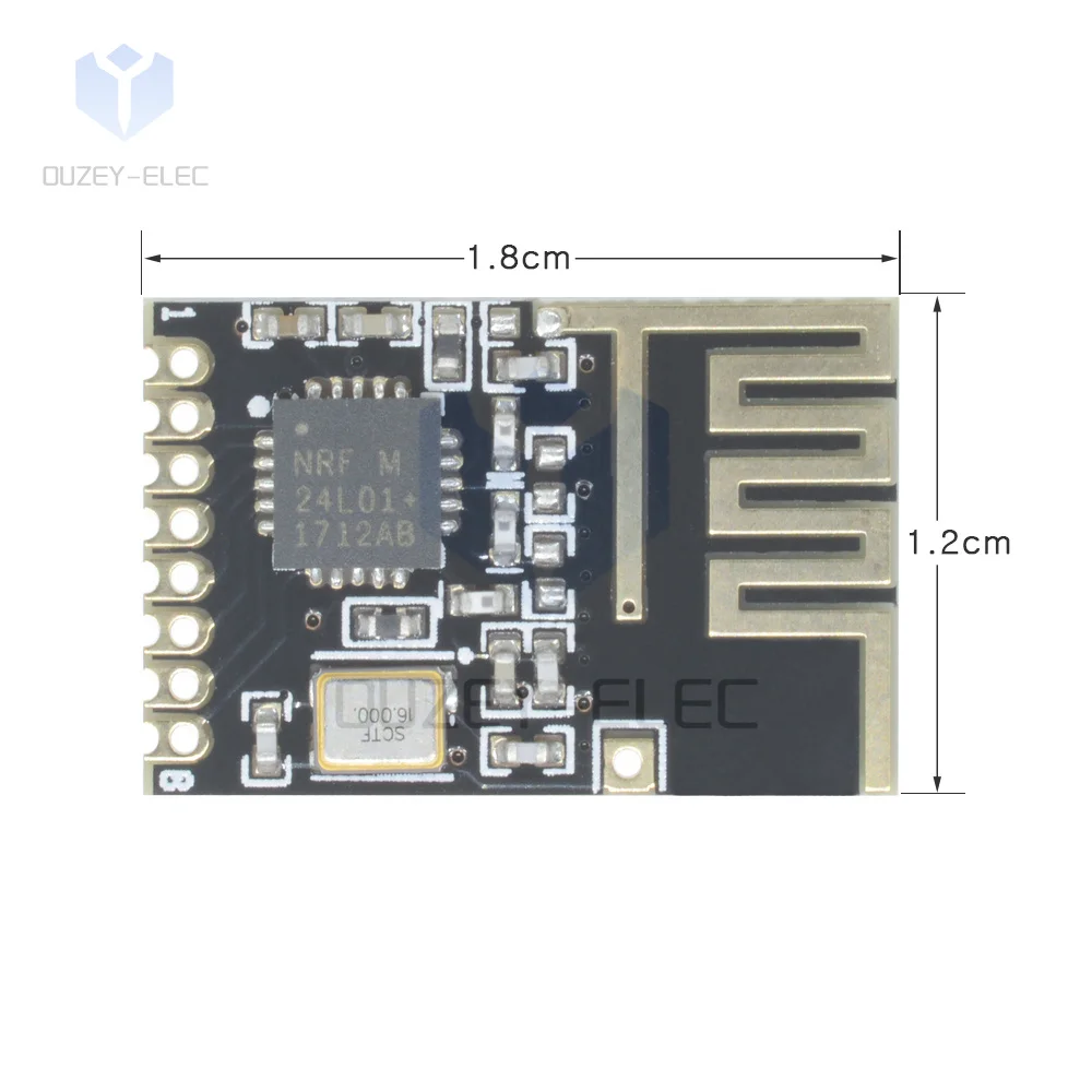 Carte émetteur-récepteur SMD, technologie sans fil RF, version mini, version améliorée, puissance, NRF24L01 + 2.4GHz, 1.27mm, 5V