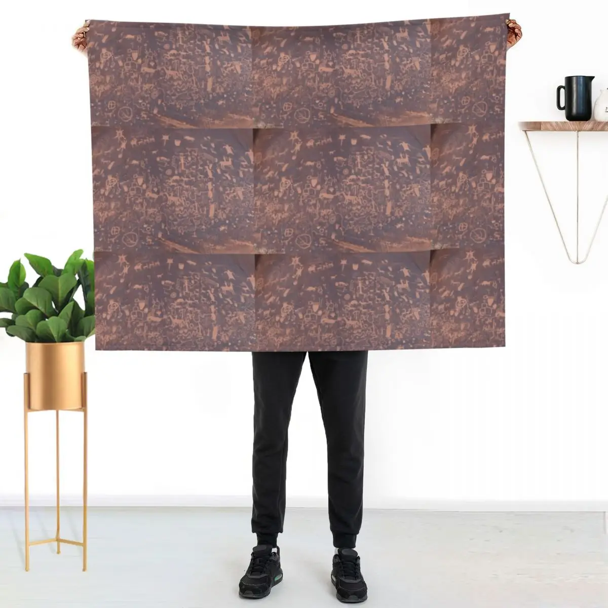 Ancient Petroglyphs Carved in Rock Throw Blanket Travel Single Giant Sofa Soft Beds decorative cosplay anime Blankets