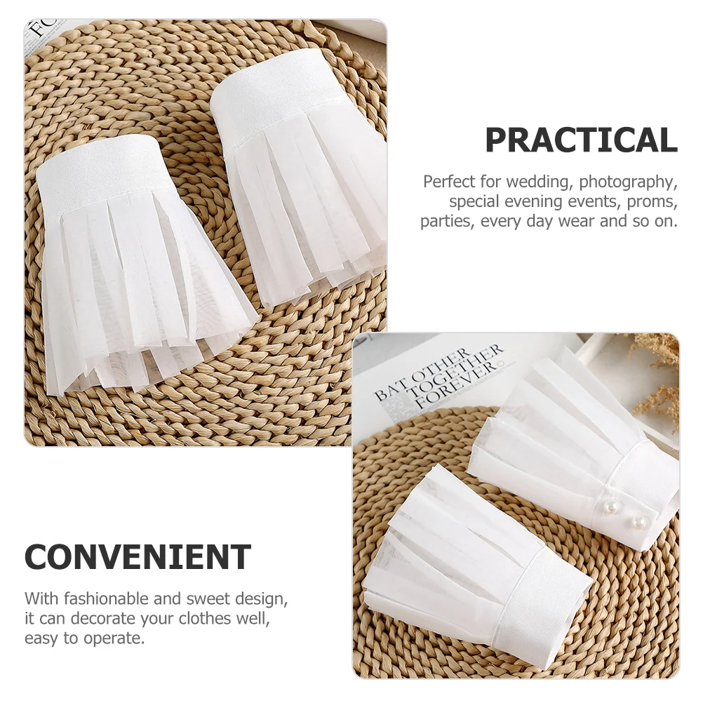 1 زوج الأصفاد وهمية الأكمام انفصال المعصم الأصفاد للنساء حفل زفاف حفلة موسيقية فستان اكسسوارات مصاص دماء العد زي