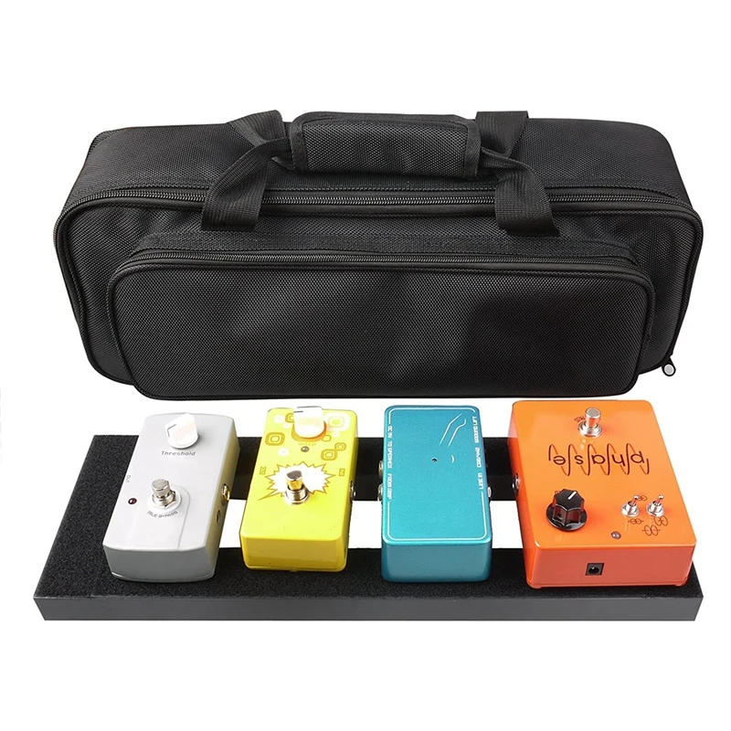 

ABKG Pro Guitar Pedalboard Guitar Effect Pedal Board Aluminum Alloy Pedalboard with Carrying Bag Effect Pedal Plate,Small Size