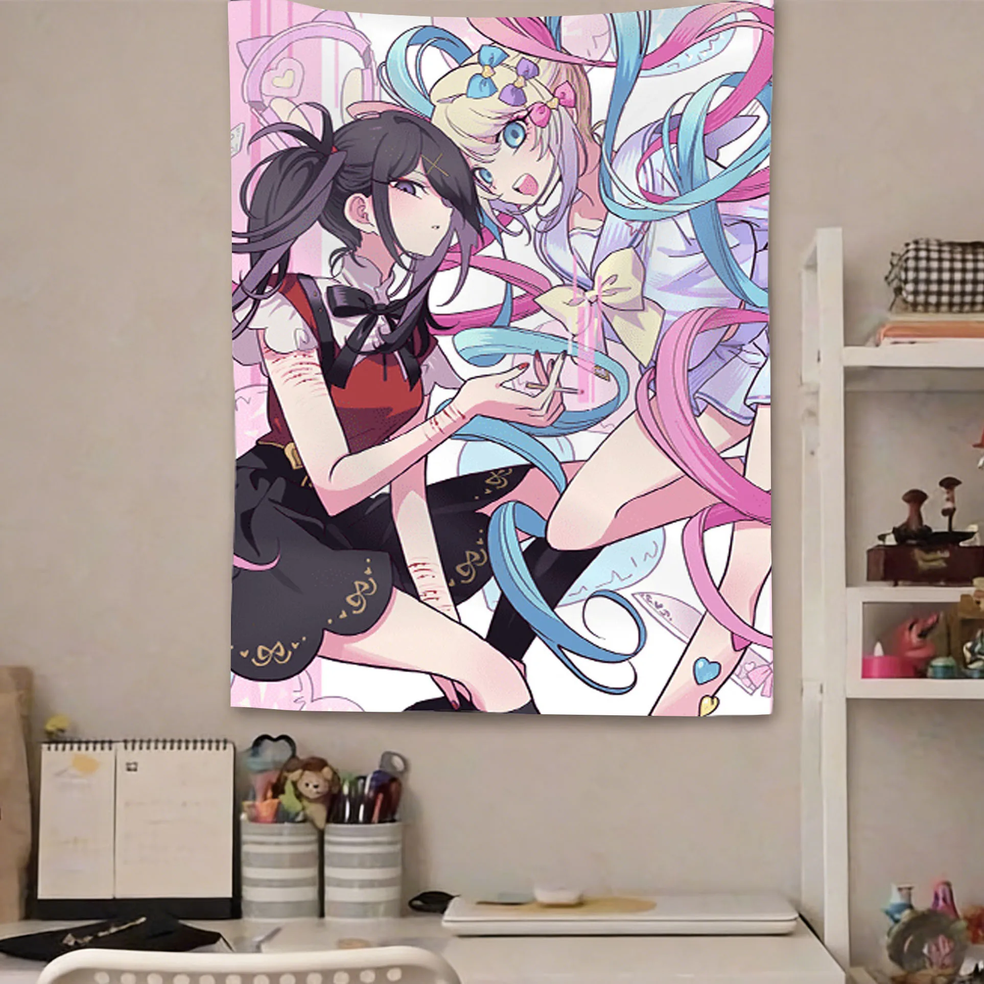 Needy Streamer Overload Anime Tapestry Pink Room Decor Vertical Tapestry Aesthetic Room Decor Room Decoration Items