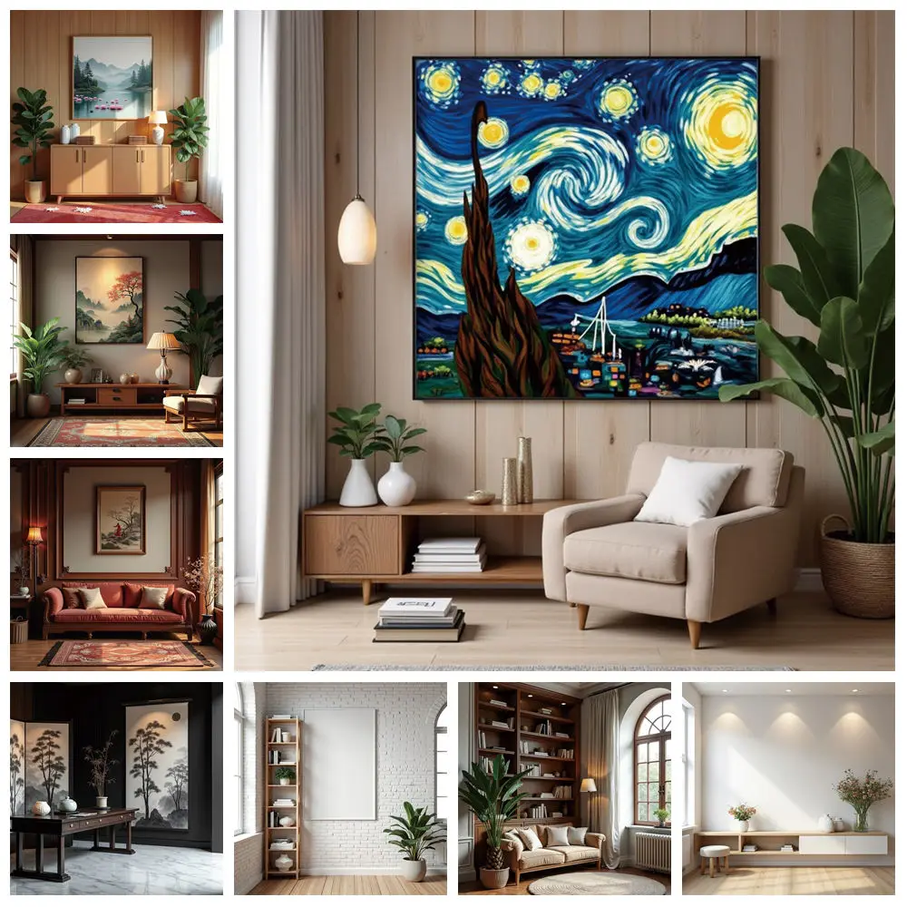 

MOON.QG Interior Decoration Wallpaper Background Photography Home Room Wall Sofa Window Bookshelf Backdrop Photo Studio Poster